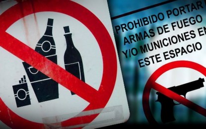 Suspenden porte de armas y expendio de bebidas alcohólicas desde el 4 hasta el 7 de diciembre