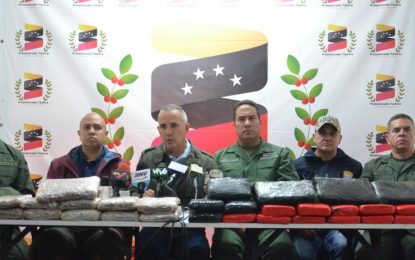 33 detenidos y más de 850 kilos de drogas se han incautado en Táchira