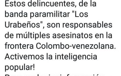 Organismos de seguridad solicitan a dos sujetos en caso de decapitaciones en frontera colombo venezolana