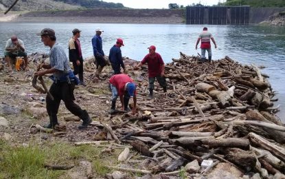 Retiran desechos vegetales del embalse La Vueltosa