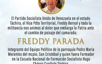 “¡Vuela alto Compatriota! Freddy Parada”