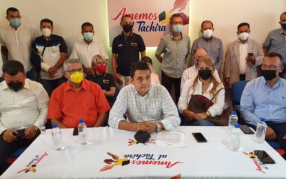 Plataforma electoral Amemos al Táchira apoya Plan de Gobierno del candidato Freddy Bernal