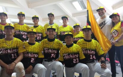 Táchira al nacional de béisbol sub 15