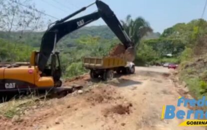 Intervención de 2 kilómetros en la vía del Palmar de La Copé