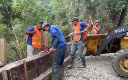 85% de avance en obra vial de envergadura en Rafael Urdaneta