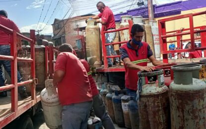 Más de 55 mil familias del Táchira recibieron gas doméstico en abril