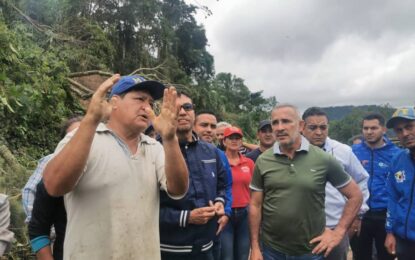 Gobernador Freddy Bernal: estamos atendiendo 17 deslizamientos entre El Mirador y Rubio