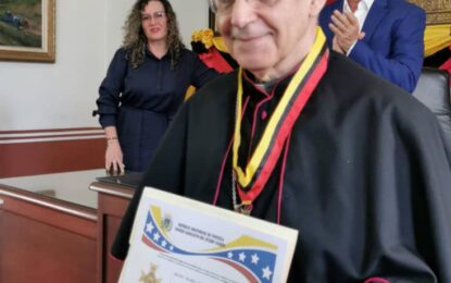 Táchira reconoce labor pastoral de Monseñor Mario del Valle Moronta