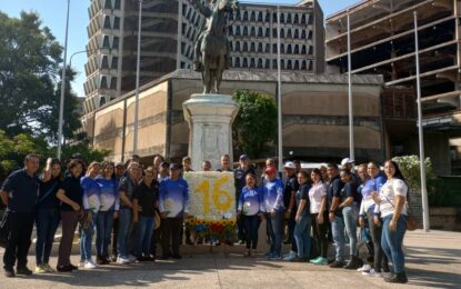 Pdval en Táchira celebró su 16° aniversario con ofrenda floral al Libertador Simón Bolívar