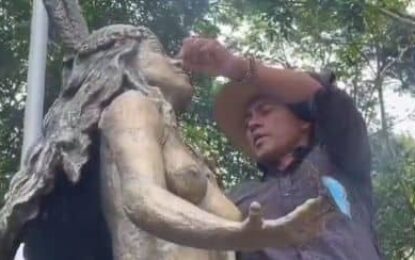 Vandalizan esculturas en el Portal del Parque Nacional Chorro El Indio