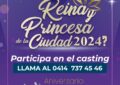 Invitan a participar en el concurso Princesa y Reina del 463 aniversario de San Cristóbal