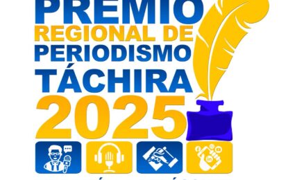Inicia la inscripción al Premio Regional de Periodismo “Ramón J. Velásquez” 2025