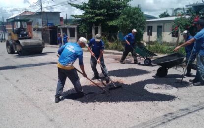 Se extendió el Plan de Bacheo en Rubio