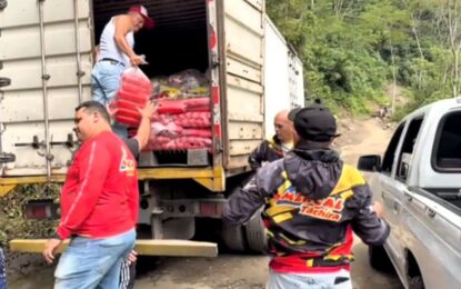 Minppal garantiza distribución alimentaria en zonas afectadas en Táchira