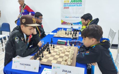 Táchira medalla de plata en ajedrez de los Juegos Deportivos Nacionales Estudiantiles 2025