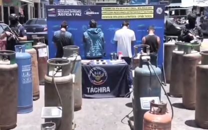 En el Mercado de Táriba desmantelan red de tráfico ilegal de gas doméstico 