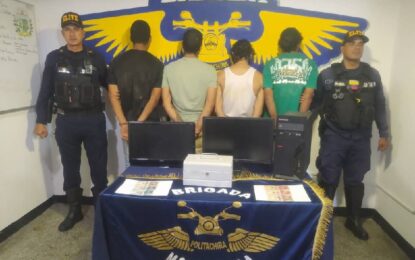 Capturados cuatro delincuentes con extenso prontuario