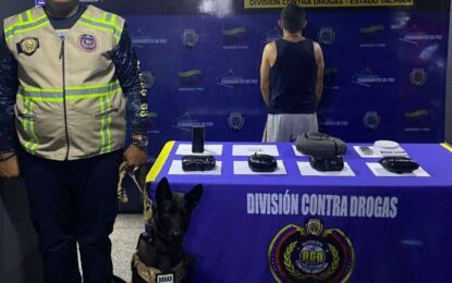 Aprehendido ciudadano por posesión de sustancia estupefaciente en el estado Táchira