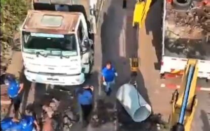 Restituido paso vehicular en El Pueblito LO09